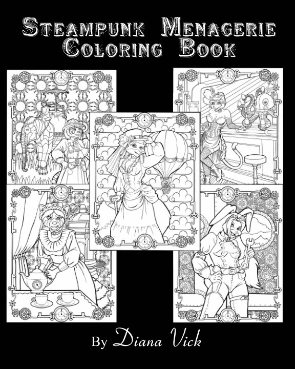Ver Steampunk Menagerie Coloring Book por Diana Vick