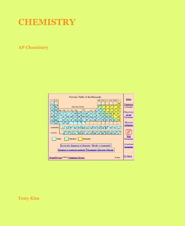 View CHEMISTRY by Tony Kim