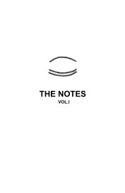 THE NOTES VOL.I book cover