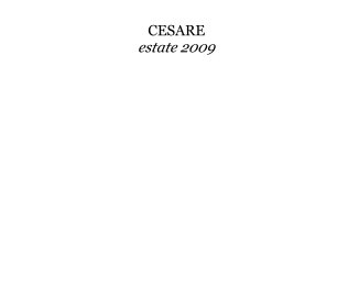 CESARE estate 2009 book cover