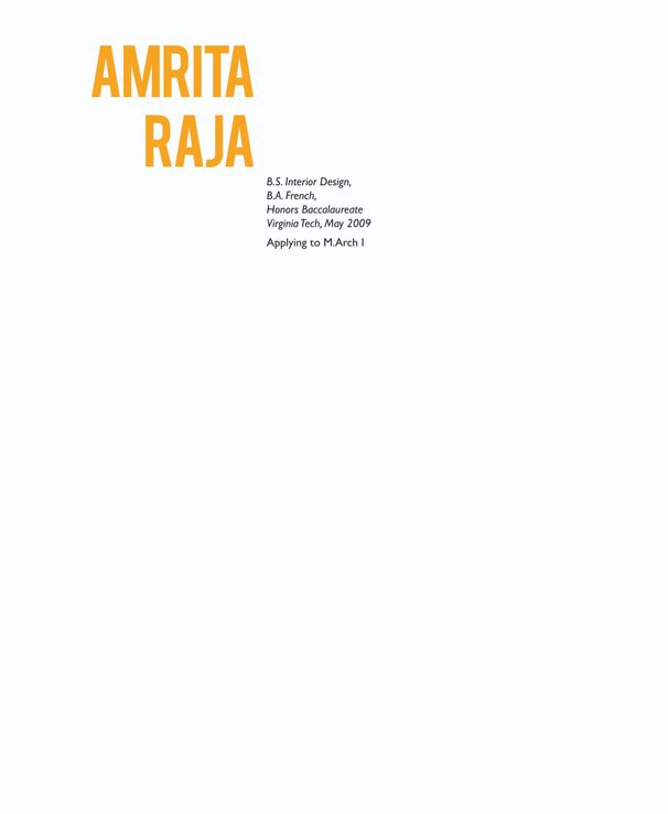 Visualizza Undergraduate Portfolio di Amrita Raja