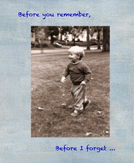 Before you Remember, Before I Forget... book cover