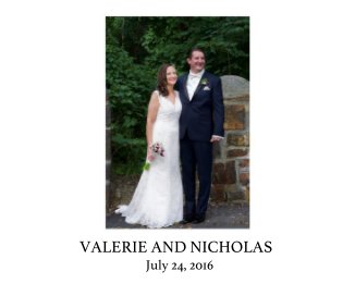 VALERIE AND NICHOLAS July 24, 2016 book cover