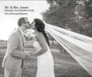 Mr. & Mrs. James Saturday, the thirtieth of July Two Thousand Sixteen book cover