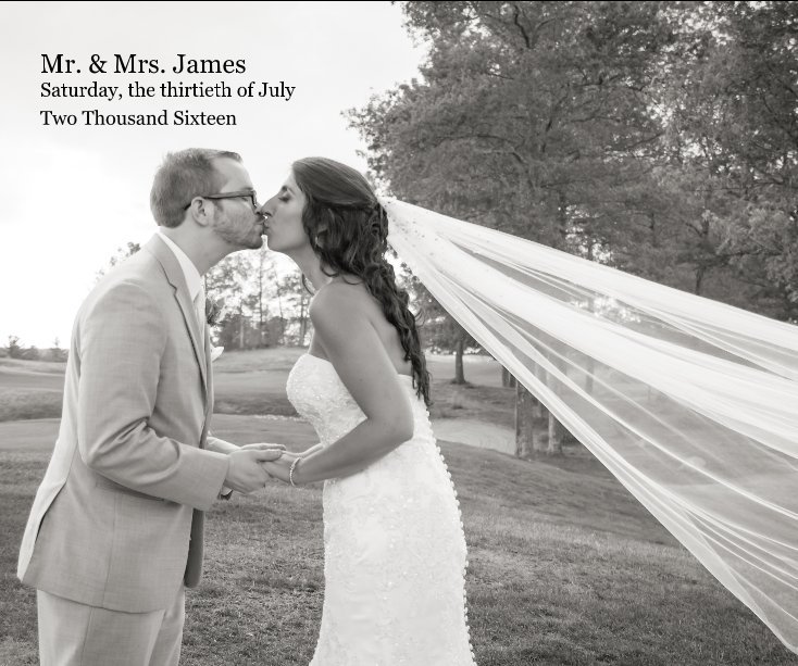 View Mr. & Mrs. James Saturday, the thirtieth of July Two Thousand Sixteen by Michelle Bartholic