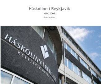 Háskólinn í Reykjavík MBA 2009 book cover