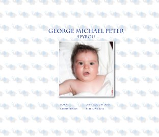 George Spyrou christening book cover