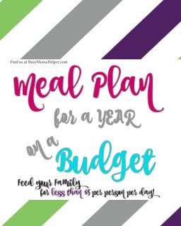 A YEAR of Budget Meal Plans - with Recipes! book cover