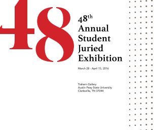 48th Annual Student Juried Exhibition book cover
