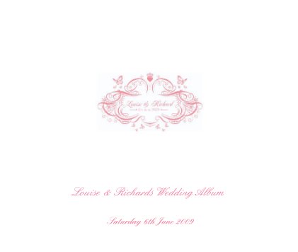 Louise & Richards Wedding Album book cover