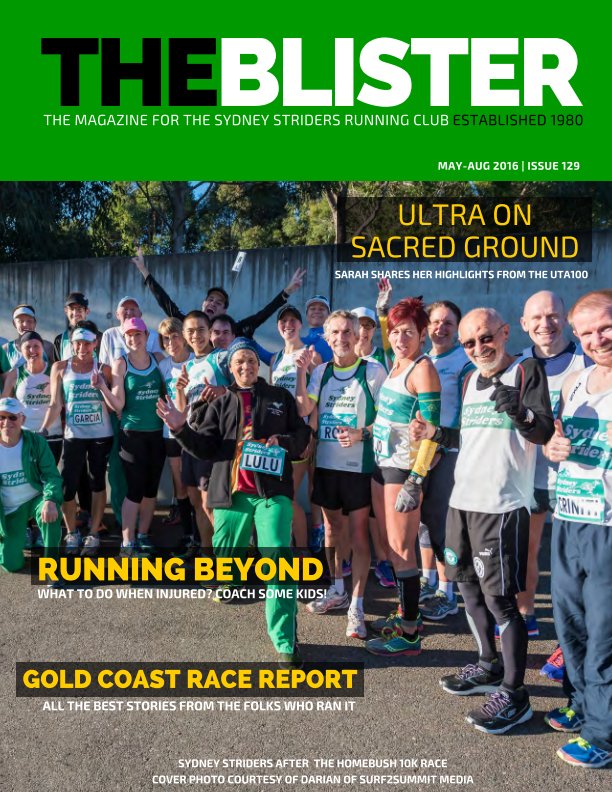Bekijk Blister Magazine op Sydney Striders