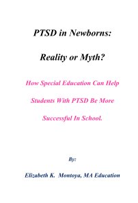 PTSD in Newborns: reality or Myth? How Special Education Can Help Students With PTSD Be More Successful In School. book cover