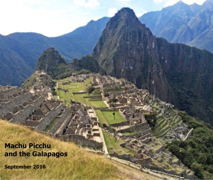 Machu Picchu and the Galapagos September 2016 book cover