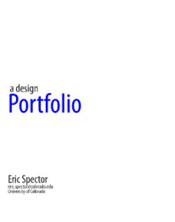 a design Portfolio book cover