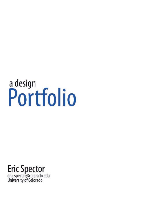 View a design Portfolio by Eric Spector