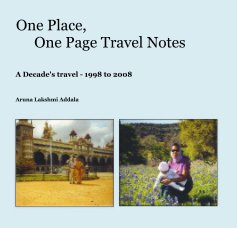 One Place, One Page Travel Notes book cover