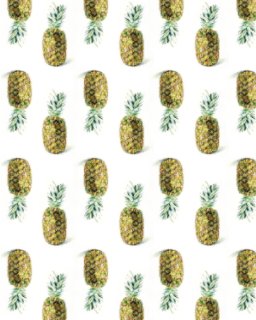 8x10 Pineapples Lined Notebook, 200 pages book cover
