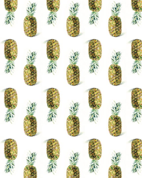 View 8x10 Pineapples Lined Notebook, 200 pages by Michelle Sheppard