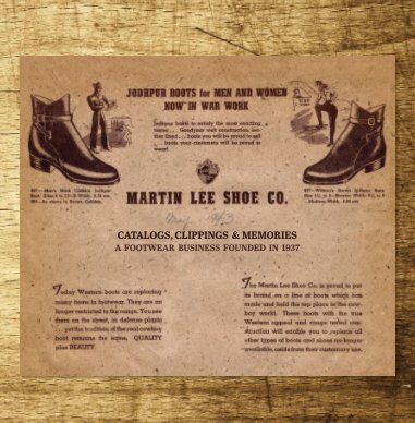 Martin Lee Shoe Co. book cover