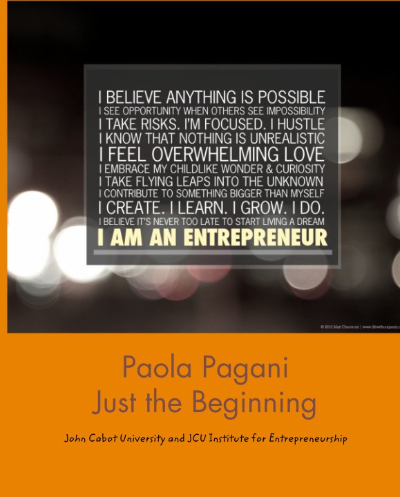 View Paola Pagani by John Cabot University and JCU Institute for Entrepreneurship