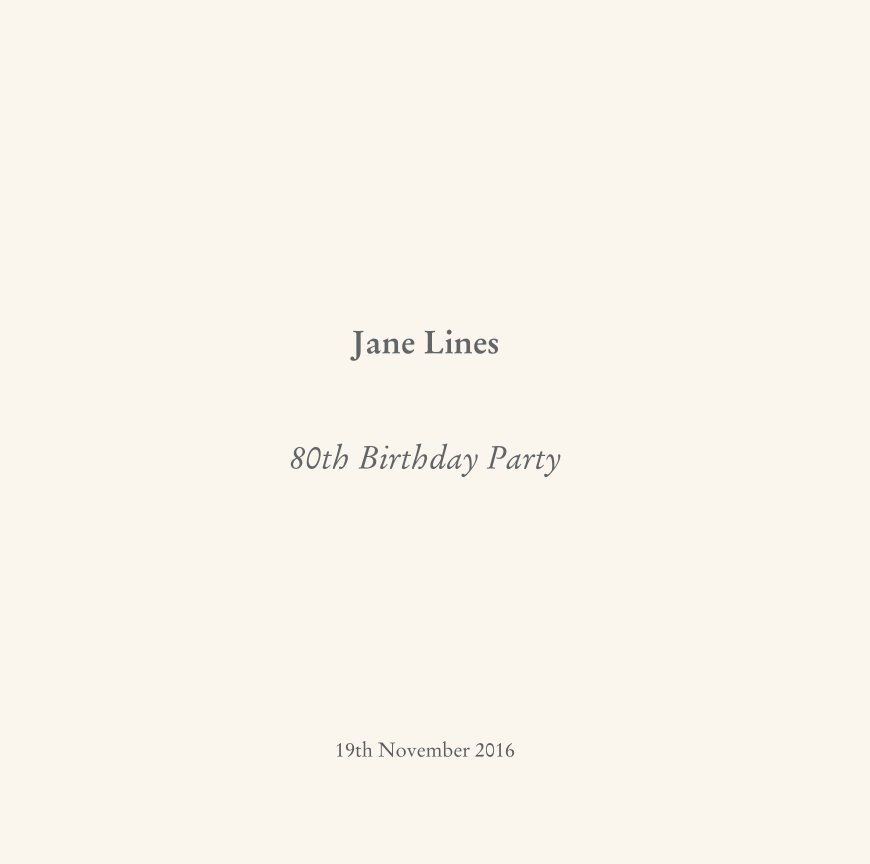 Ver Jane Lines   80th Birthday Party por 19th November 2016
