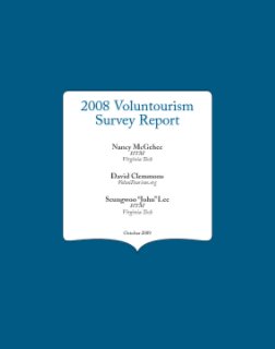 2008 Voluntourism Survey Report book cover