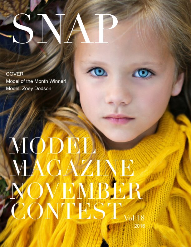 Bekijk Snap Model Magazine November Contest 2016 op Danielle Collins, Charles West