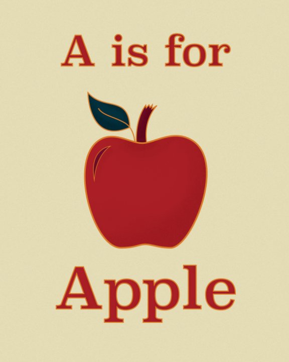 a is for apple by francis blurb books a for apple chart
