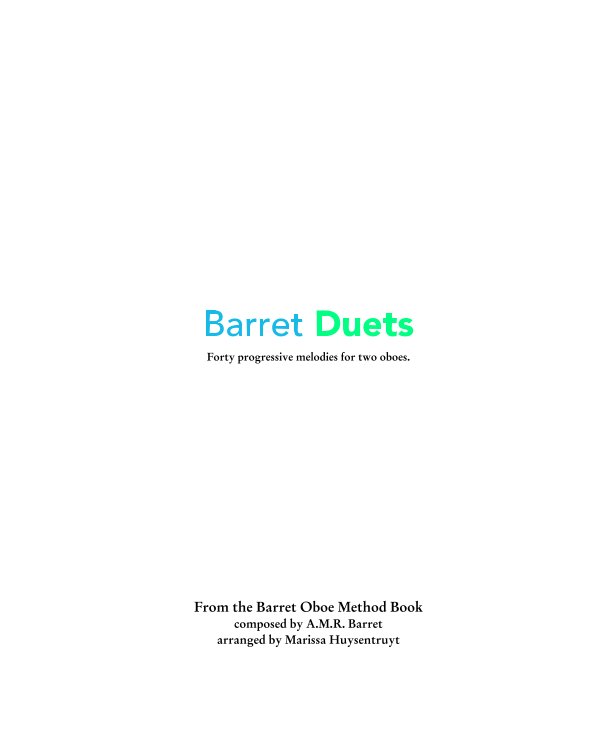 Ver Barret Duets por Marissa Huysentruyt