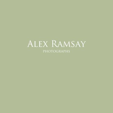 Alex Ramsay - photographs book cover
