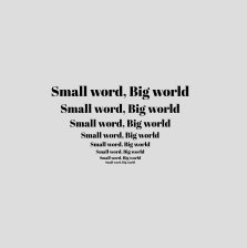 Small word, Big world book cover