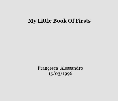 My Little Book Of Firsts book cover