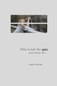 This is Not For You book cover