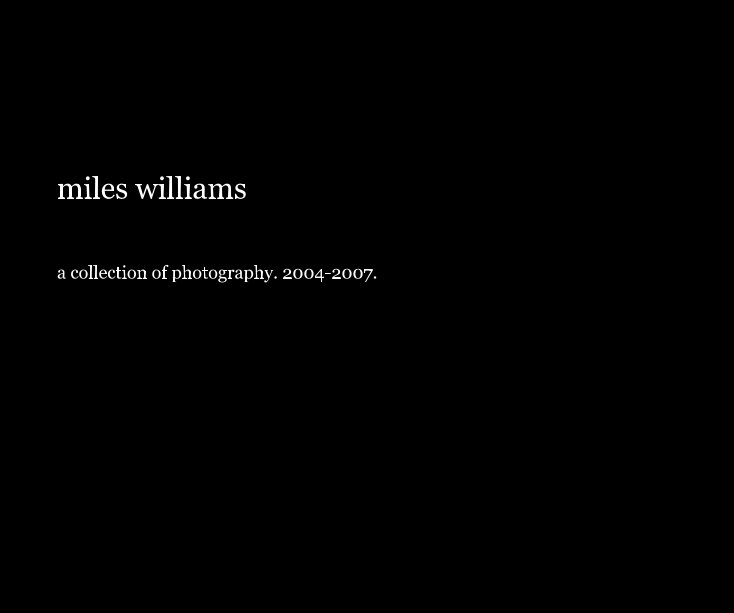 View miles williams by miles williams