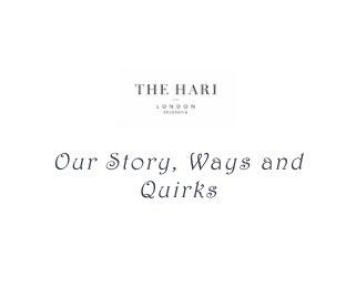 Our story, ways and quirks book cover