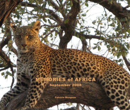 MEMORIES of AFRICA September 2008 book cover