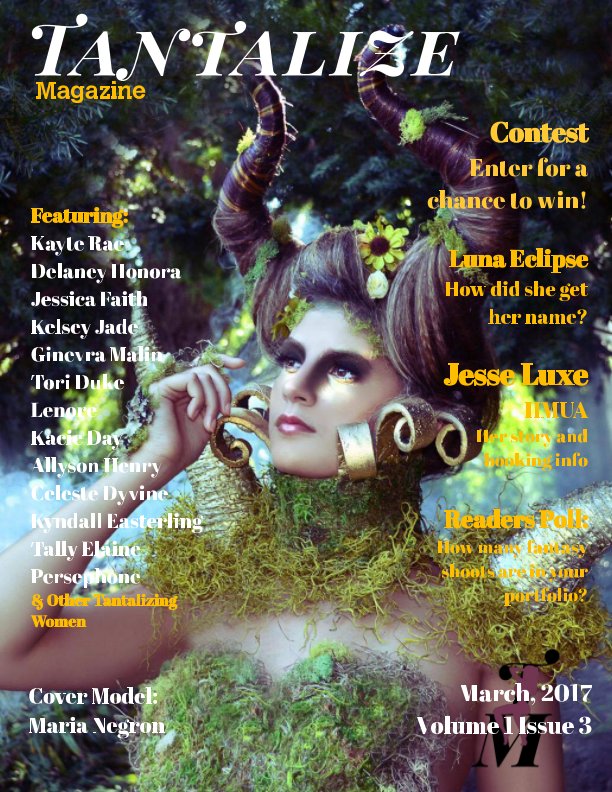View Tantalize Magazine Volume 1 Issue 3 by Ashlyn Cook, Samantha Wilson
