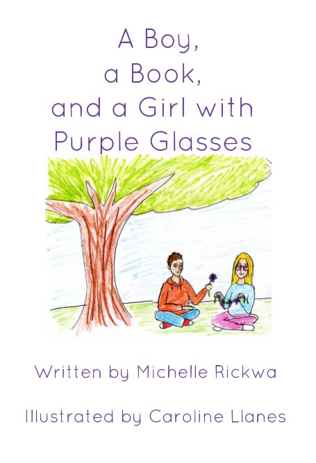 Ver A Boy, a Book, and a Girl with Purple Glasses por Michelle Rickwa