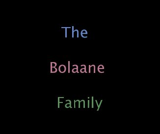 The Bolaane Family book cover