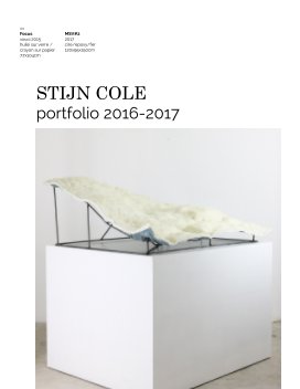 Stijn Cole Portfolio 2016 2017 book cover