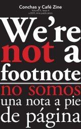 We're Not a Footnote book cover