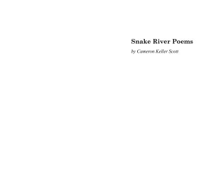 Snake River Poems book cover