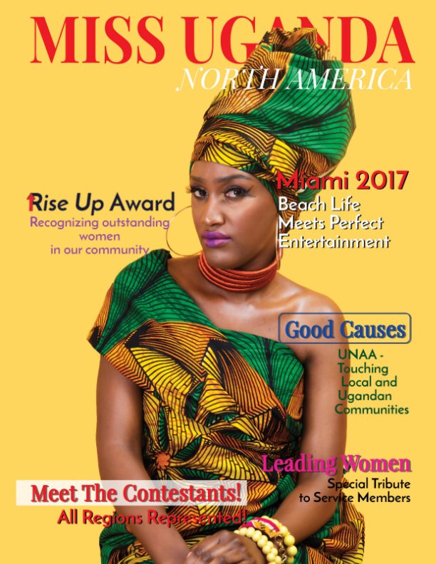 Ver Miss Uganda North America 2017 Contestants Magazine por Inzozi Fashion House