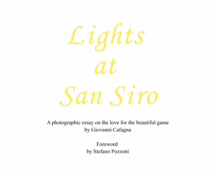 Ver Lights at San Siro por Giovanni Cafagna