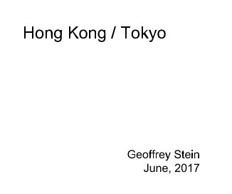 Hong Kong / Tokyo book cover