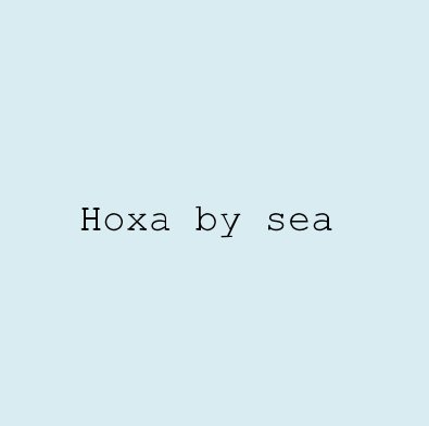 Hoxa by sea book cover