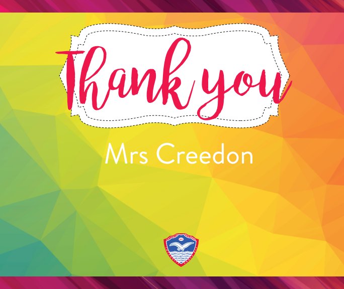 Bekijk Thank You Mrs Creedon (Softcover) op Larissa Wiese