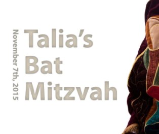 Talia's Bat Mitzvah 82 pages, 10x8 book cover