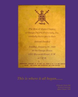 Omega Psi Phi-Where it all began book cover