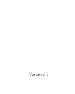 Varanasi ? book cover